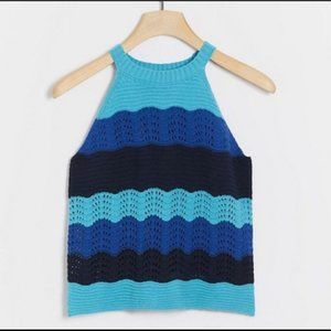 New Anthropologie Jenette Crochet Halter Tank